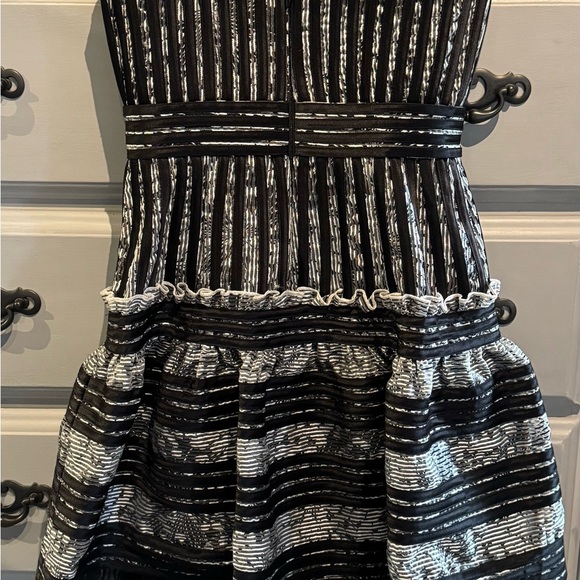 BCBGMaxAzria Black and White Strapless Madeline Dress - Picture 4 of 5